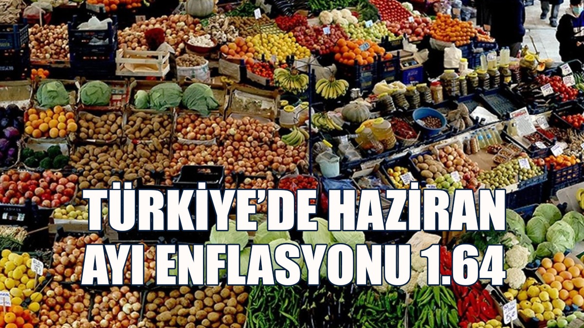 Türkiye’de Haziran Ayı Enflasyonu 1.64