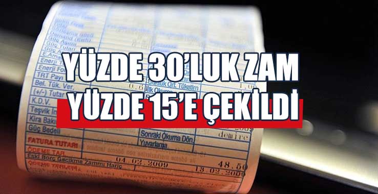 Yapılan Zam Yüzde 15'e Çekildi