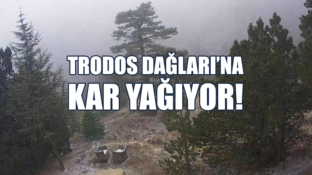 Trodos’ta İlk Kar Yağışı Başladı