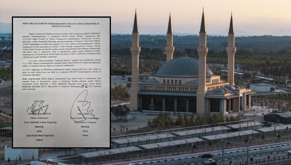 Arıklı, Millet Camisi'nin TOKİ'den teslim alındığını duyurdu