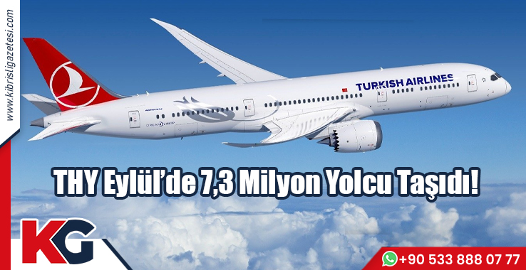 THY Eylül'de 7,3 Milyon Yolcu Taşıdı