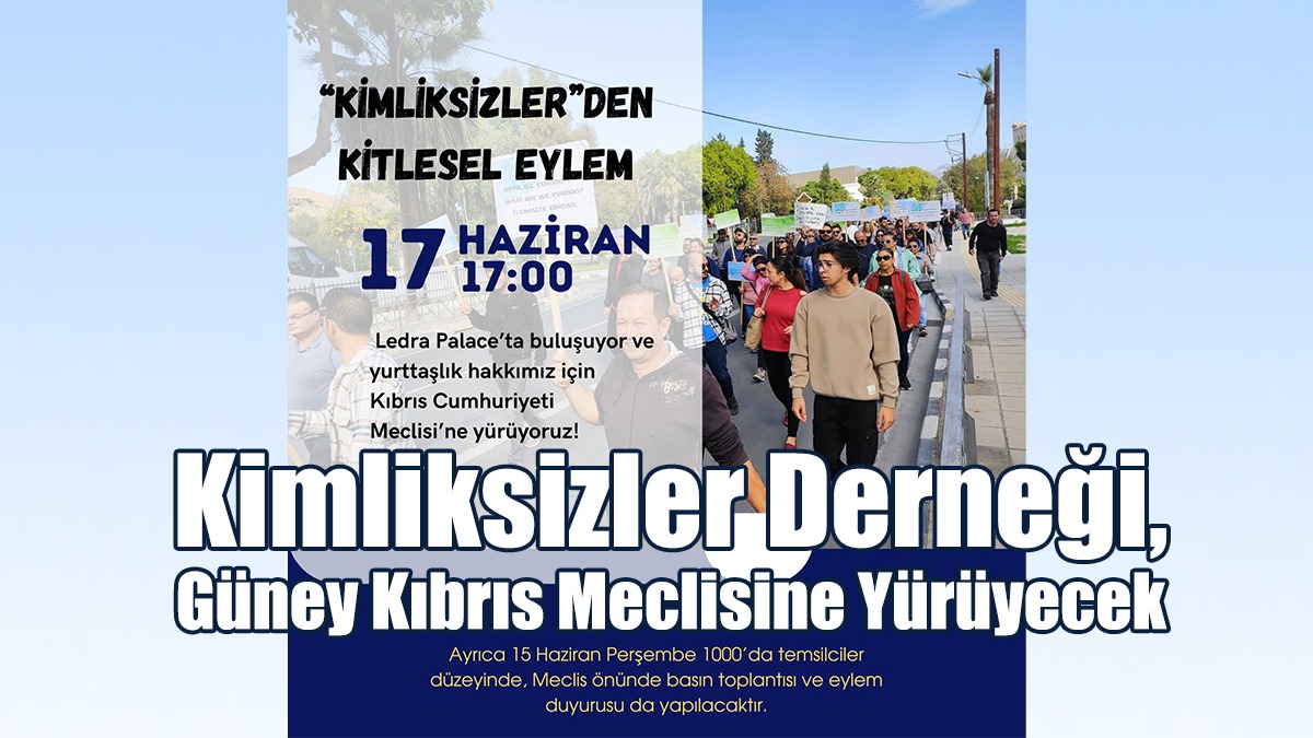 Kimliksizler Derneği, Güney Kıbrıs Meclisine Yürüyecek