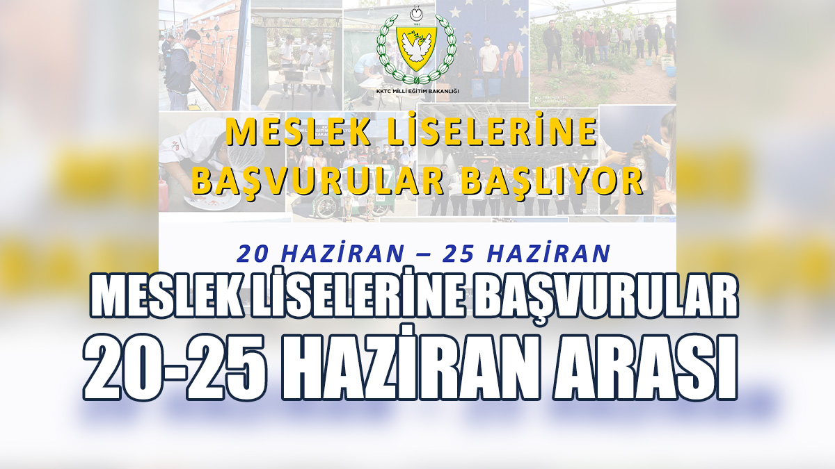 Meslek Liselerine Başvurular 20-25 Haziran Tarihleri Arasında Yapılacak