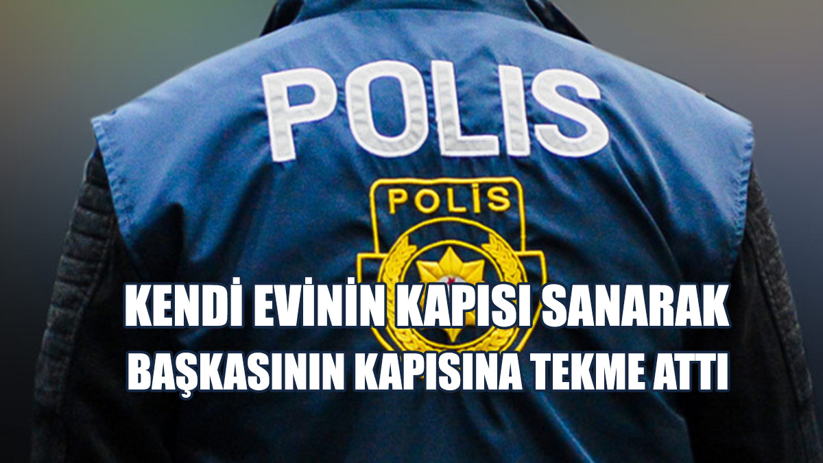 Alkollü Şahıs Kapıyı Hasara Uğrattı