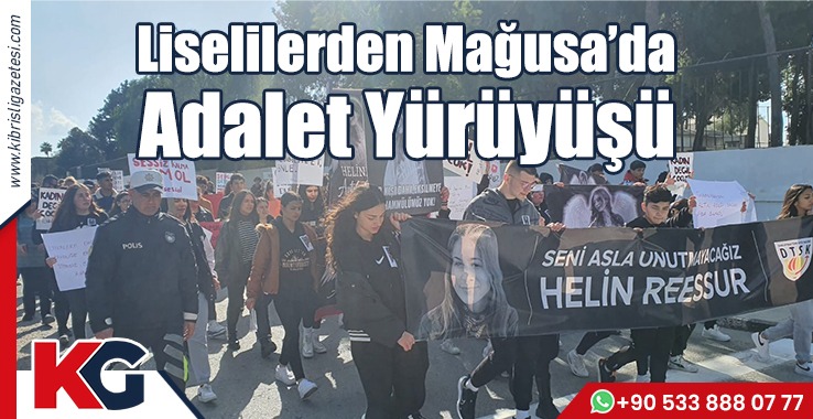 Liselilerden Mağusa’da Adalet Yürüyüşü