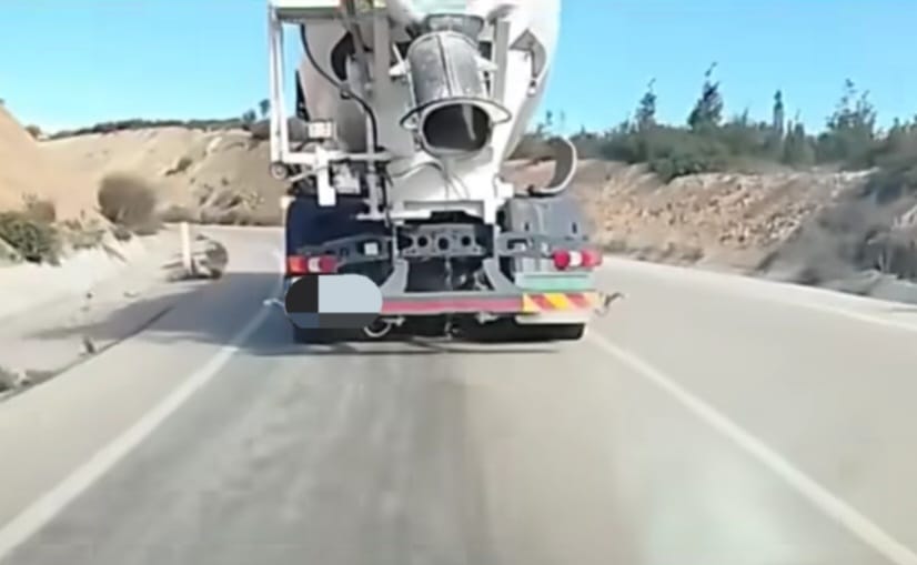 Yola beton döken sürücüye ceza