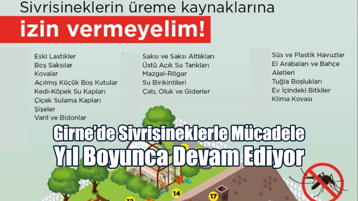 Girne’de Sivrisineklerle Mücadele Yıl Boyunca Devam Ediyor