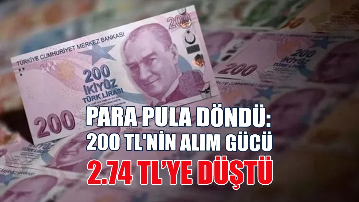 200 TL’nin Alım Gücü, 2.74 TL’ye Düştü