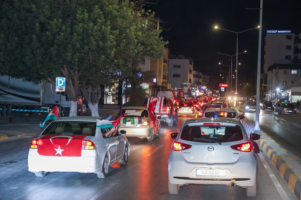Lefkoşa'da Gazze ile dayanışma konvoyu düzenlendi
