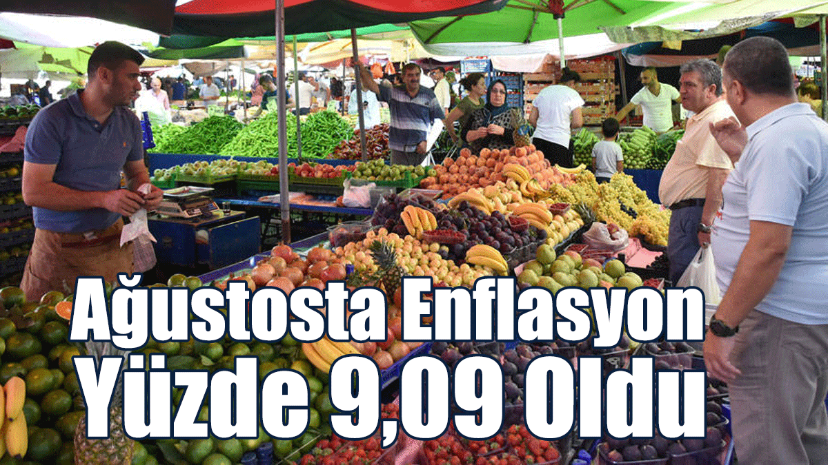 Ağustosta Enflasyon Yüzde 9,09 Oldu