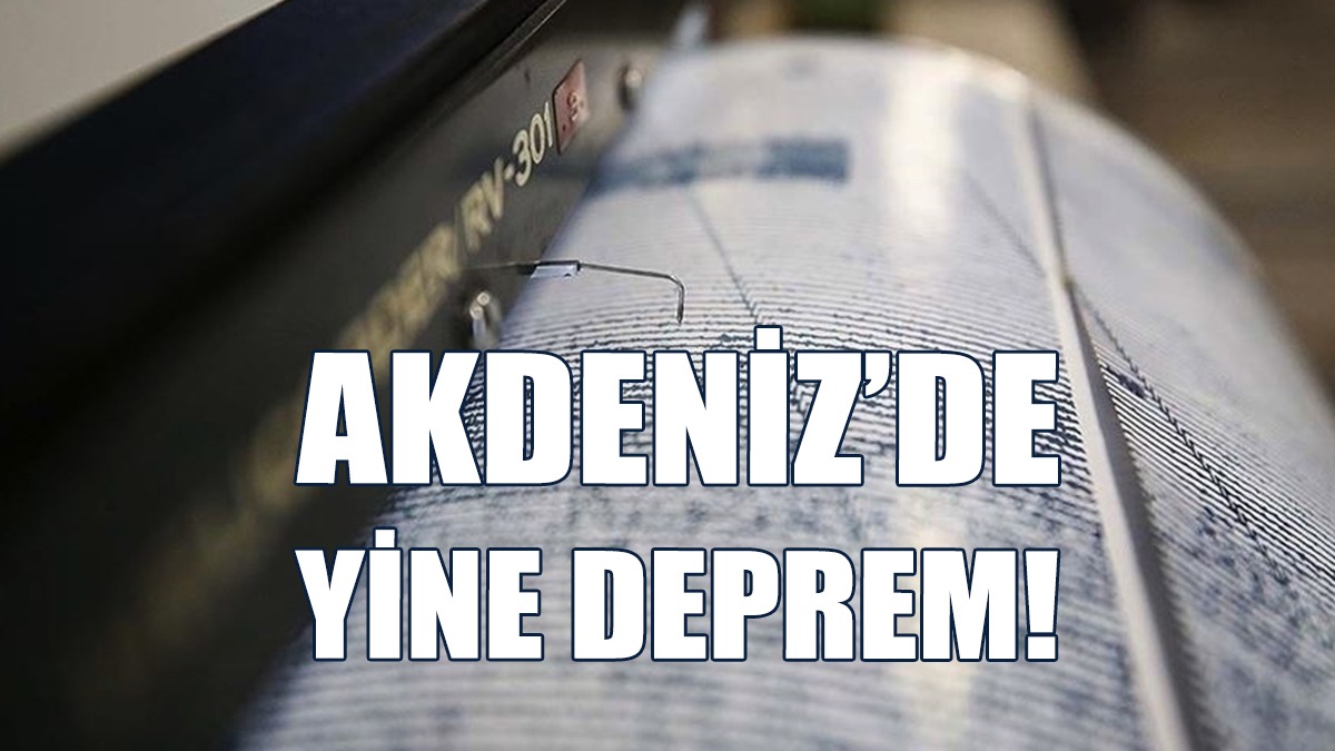 Akdeniz’de 3.2 Büyüklüğünde Deprem