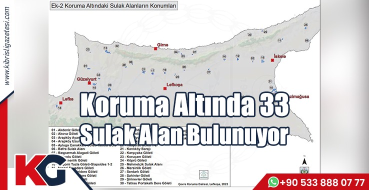 Koruma Altında 33 Sulak Alan Bulunuyor