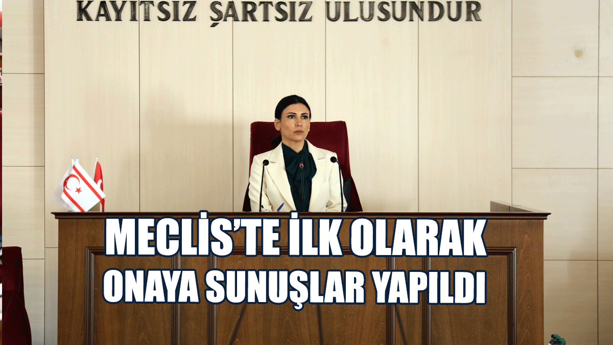 Meclis’te İlk Olarak Onaya Sunuşlar Yapıldı