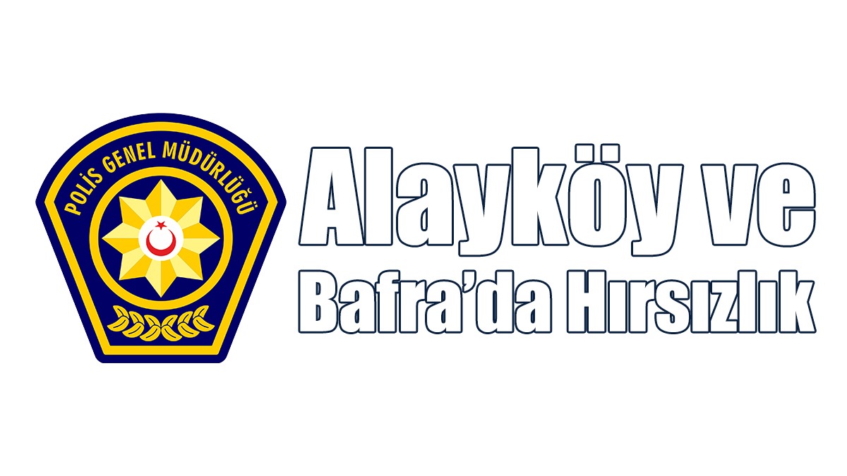 Alayköy ve Bafra’da Hırsızlık