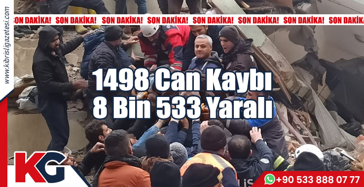 1498 Can Kaybı, 8 Bin 533 Yaralı