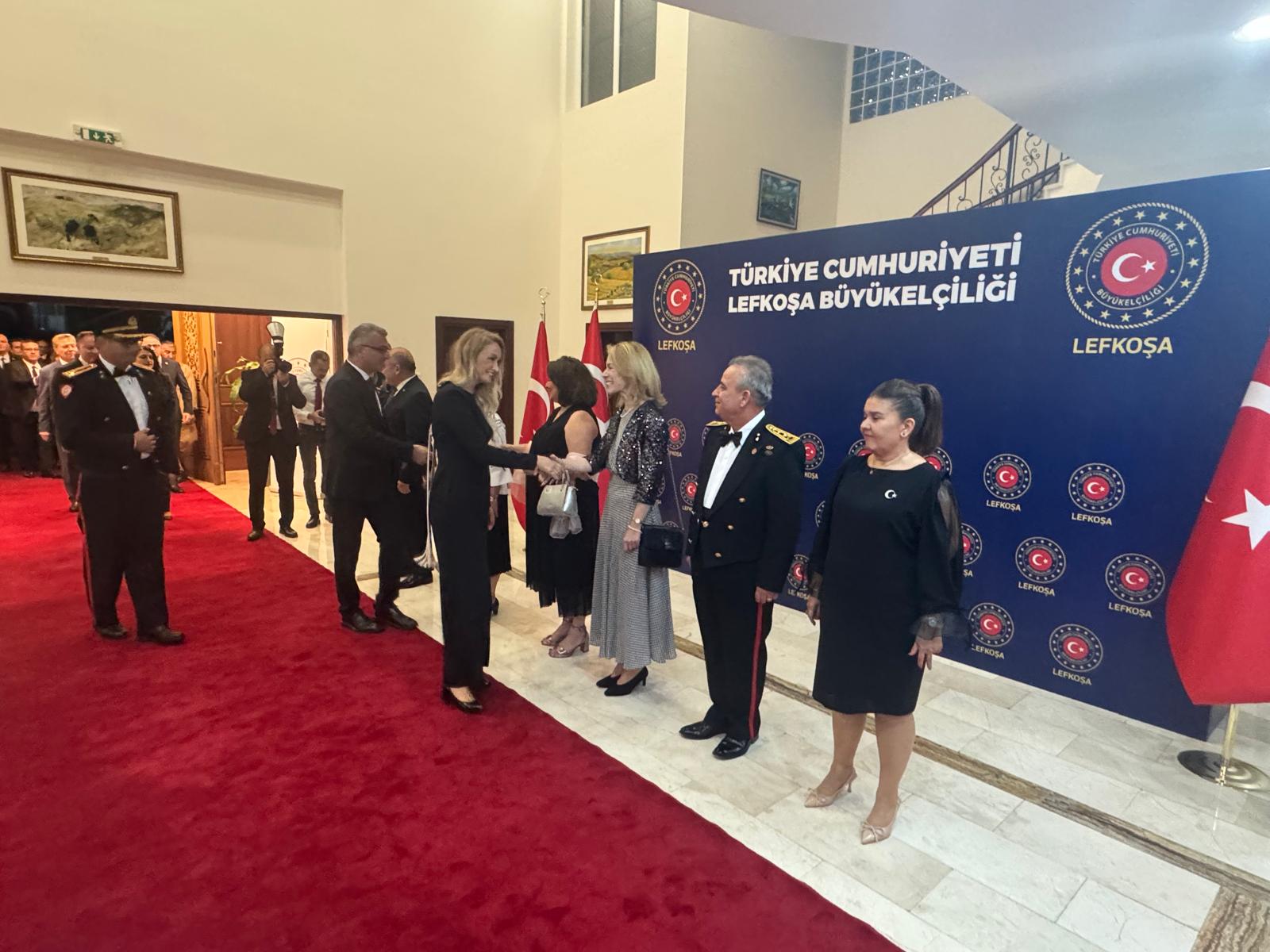 Türkiye’nin Lefkoşa Büyükelçiliği’nde Cumhuriyet Bayramı resepsiyonu düzenlendi