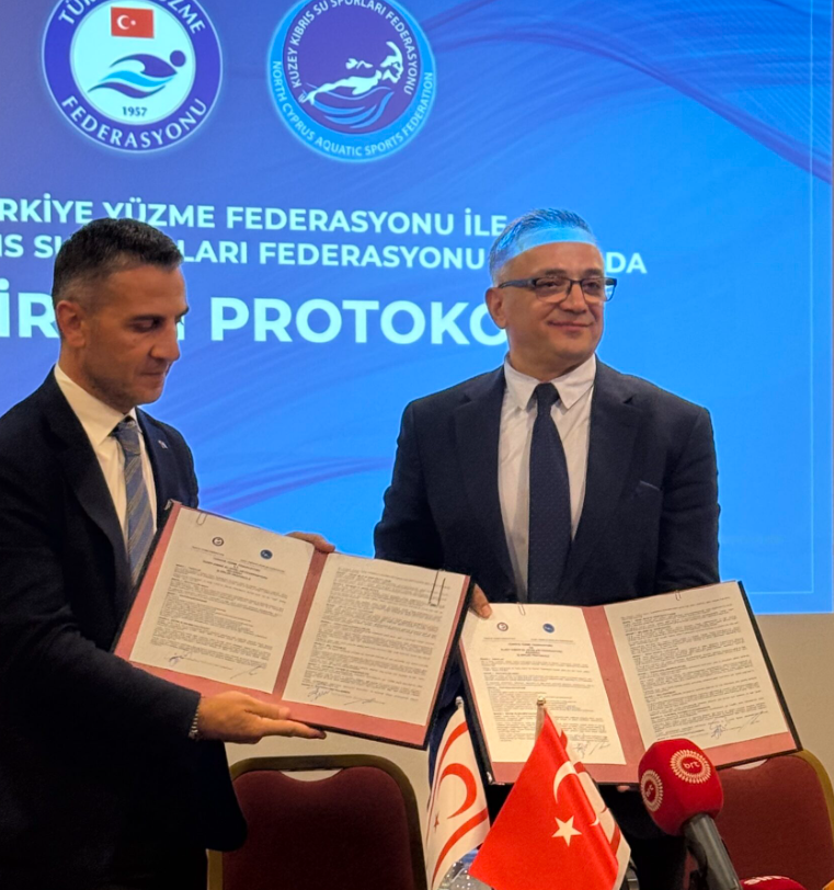 Kuzey Kıbrıs Su Sporları Federasyonu ile Türkiye Yüzme Federasyonu arasında protokol imzalandı
