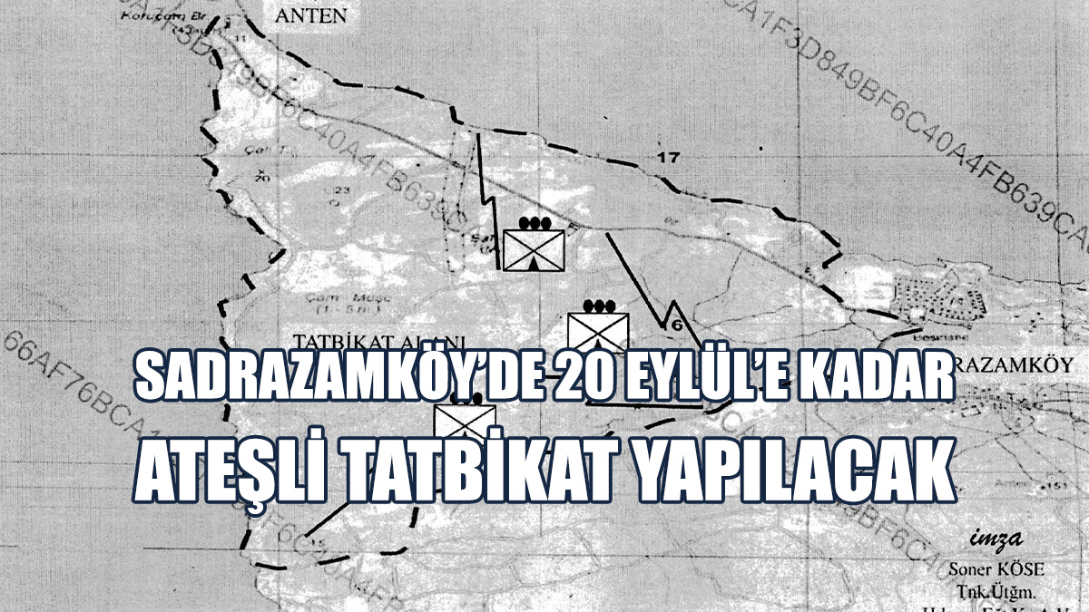 Tatbikat Bölgesine Girilmemesi İçin Uyarı Yapıldı