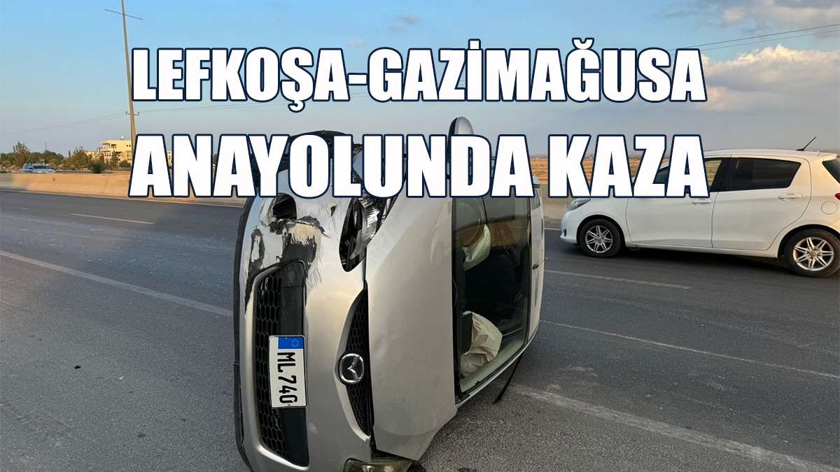 Orta Refüje Çarpıp, Yan Kısmı Üzerine Devrildi