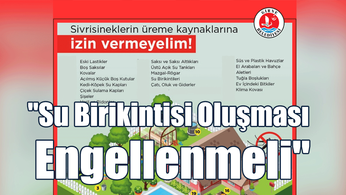 "Su Birikintisi Oluşması Engellenmeli"