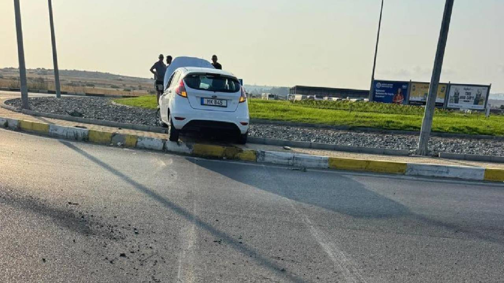 Alkollü sürücü kaza yaptı...