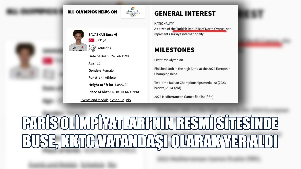 Buse, Resmi Sitede KKTC Vatandaşı Olarak Yer Aldı