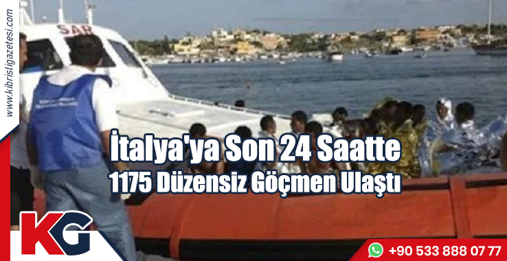 İtalya'ya Son 24 Saatte 1175 Düzensiz Göçmen Ulaştı