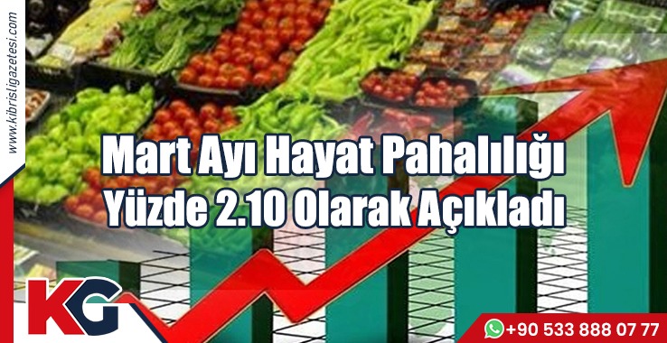 Mart Ayı Hayat Pahalılığı Yüzde 2.10 Olarak Açıkladı