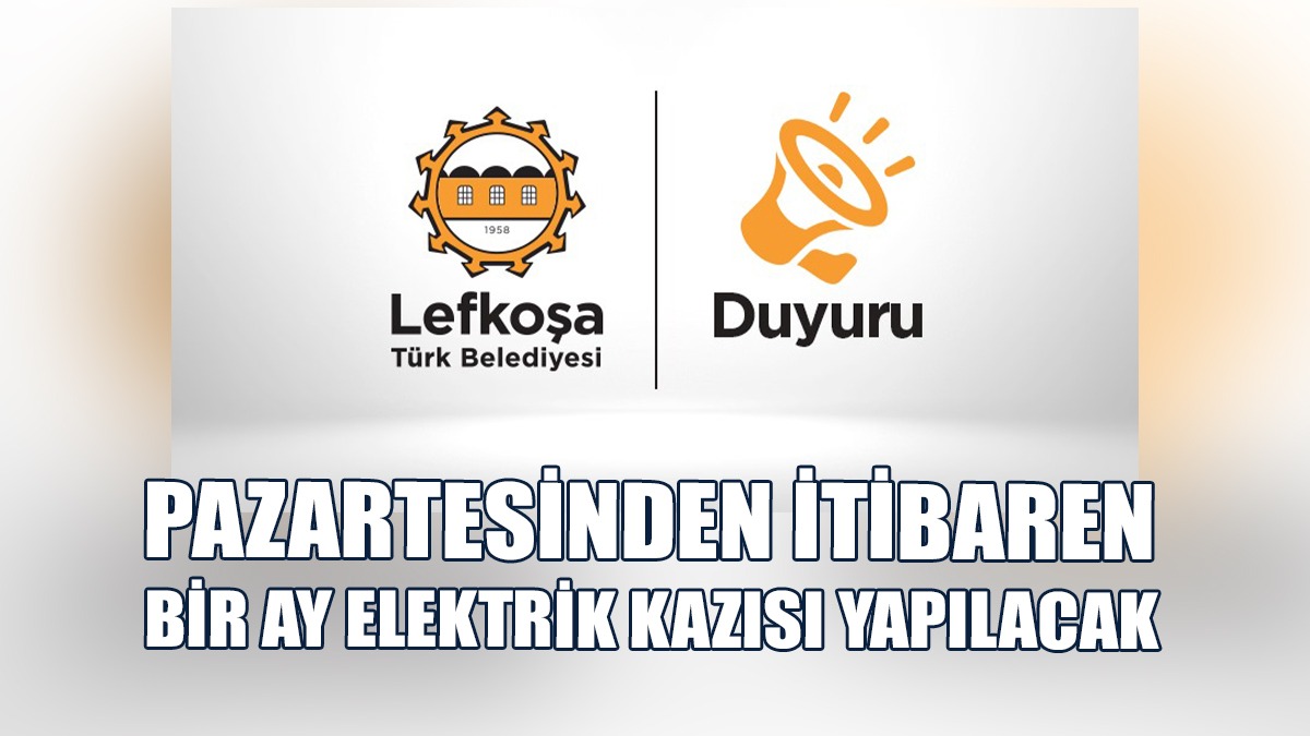 Lefkoşa Şht. Ecvet Yusuf Caddesi'nde Elektrik Kazısı Yapılacak