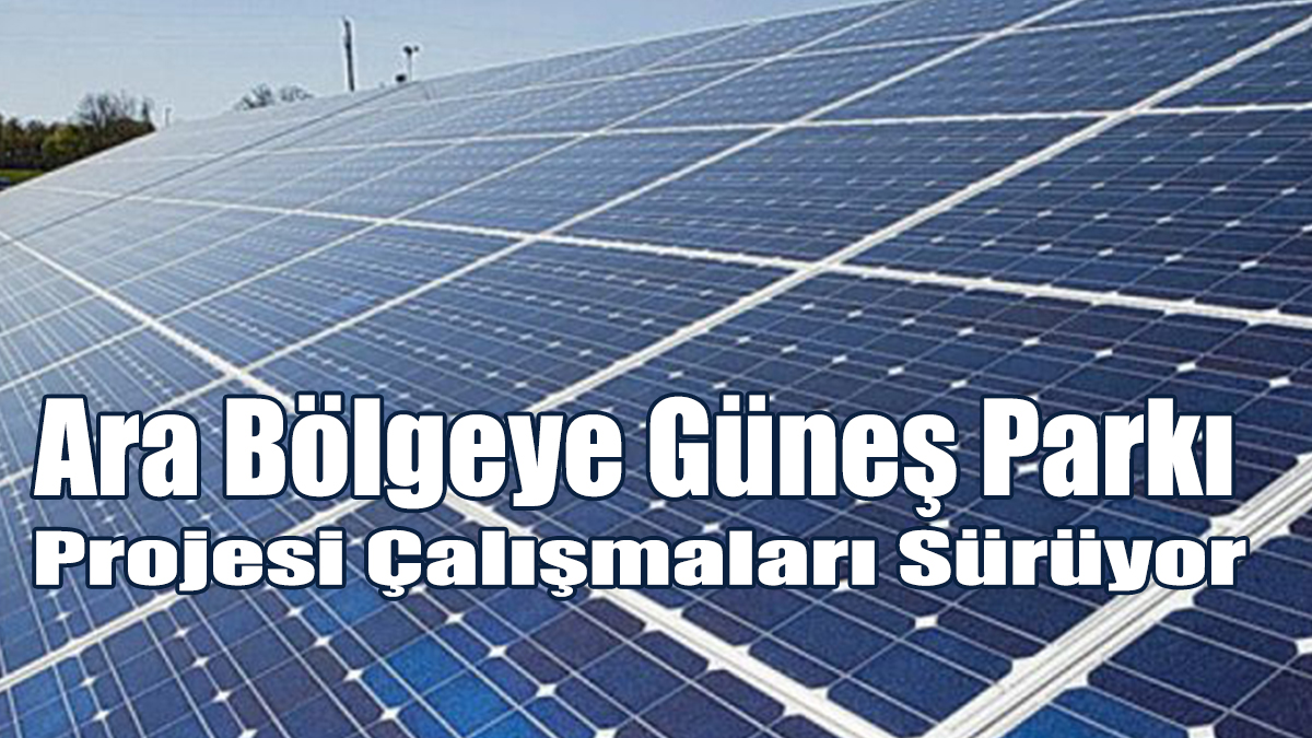 Ara Bölgeye Güneş Parkı Projesi Çalışmaları Sürüyor