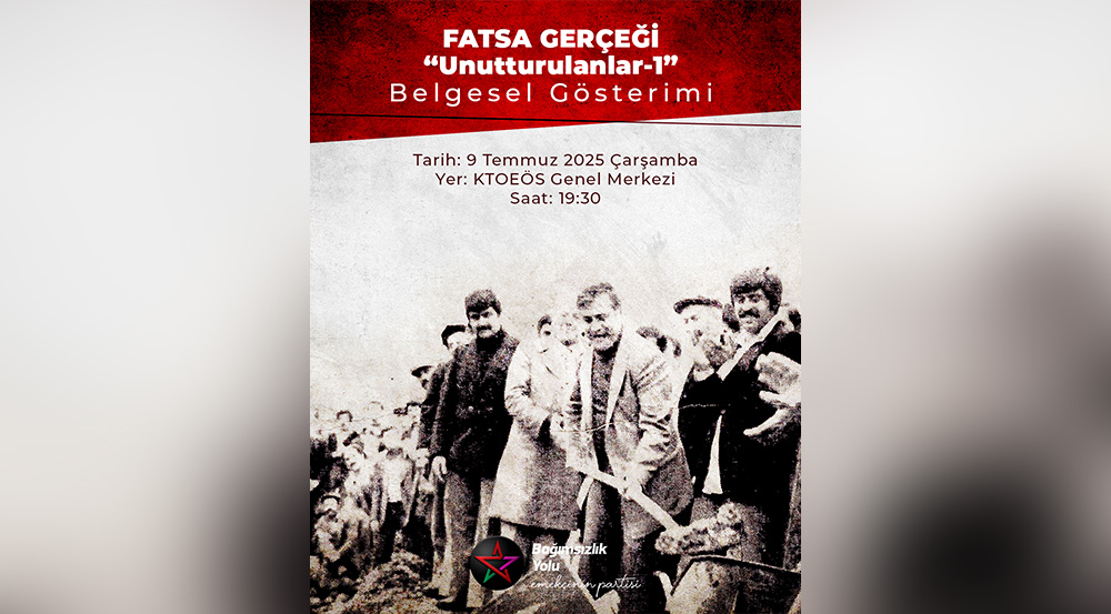 Bağımsızlık Yolu “Fatsa Gerçeği” belgeseli gösterimi gerçekleştiriyor