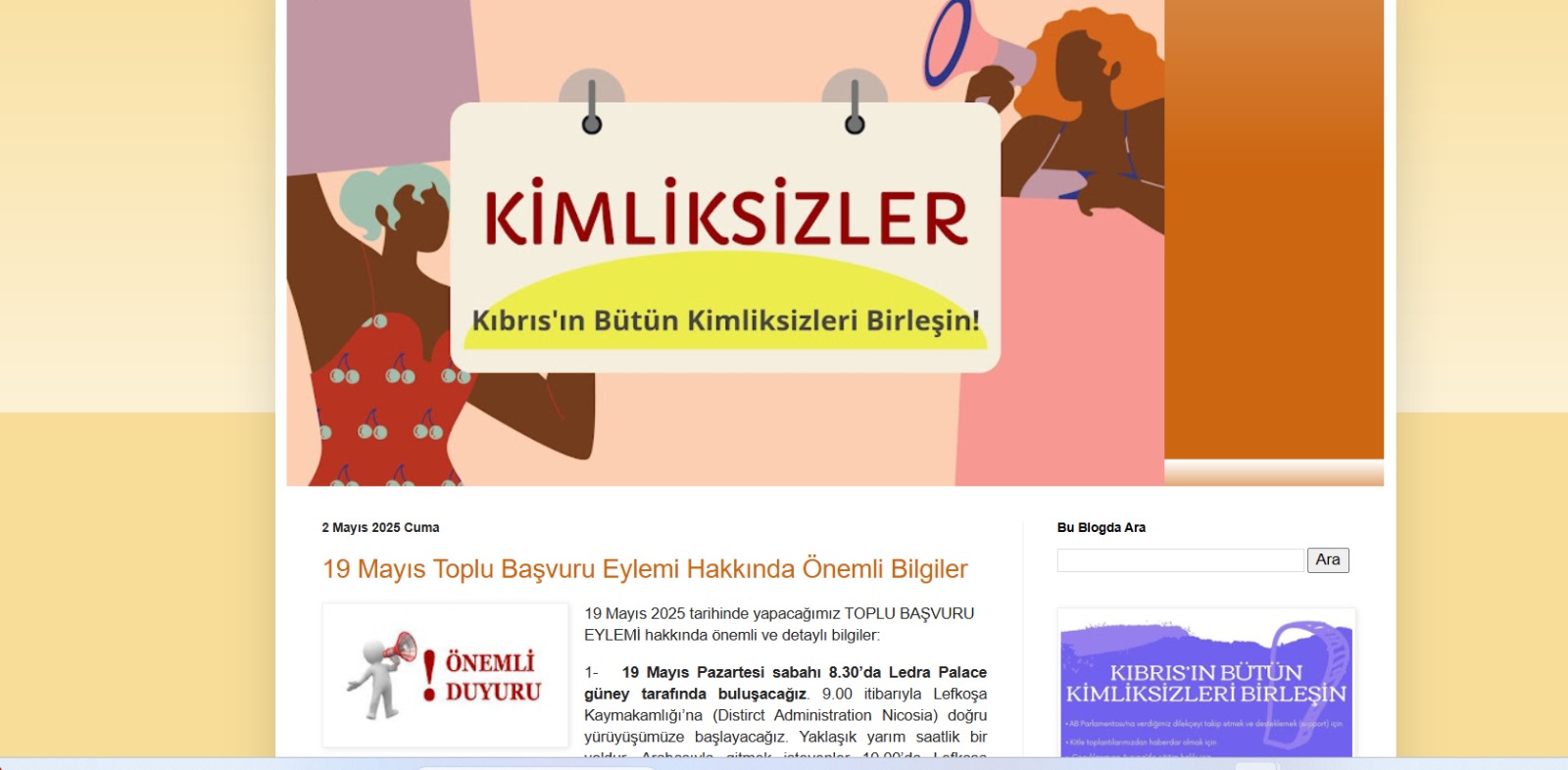 Kıbrıslı Türklerin haklarını savunuyoruz…