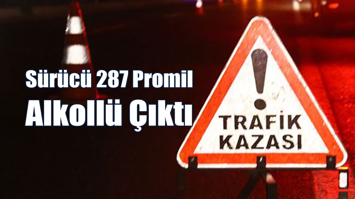 Sürücü 287 Promil Alkollü Çıktı