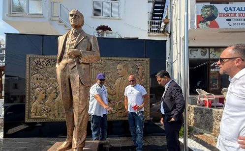 Kırok, Atatürk Büstü ve çevre düzenleme çalışmalarını inceledi