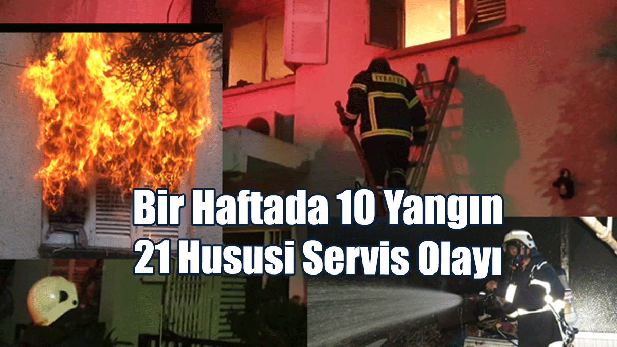 Bir Haftada 10 Yangın, 21 Hususi Servis Olayı