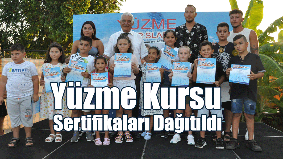 Güzelyurt Belediyesi Yüzme Kursu Sertifikaları Dağıtıldı