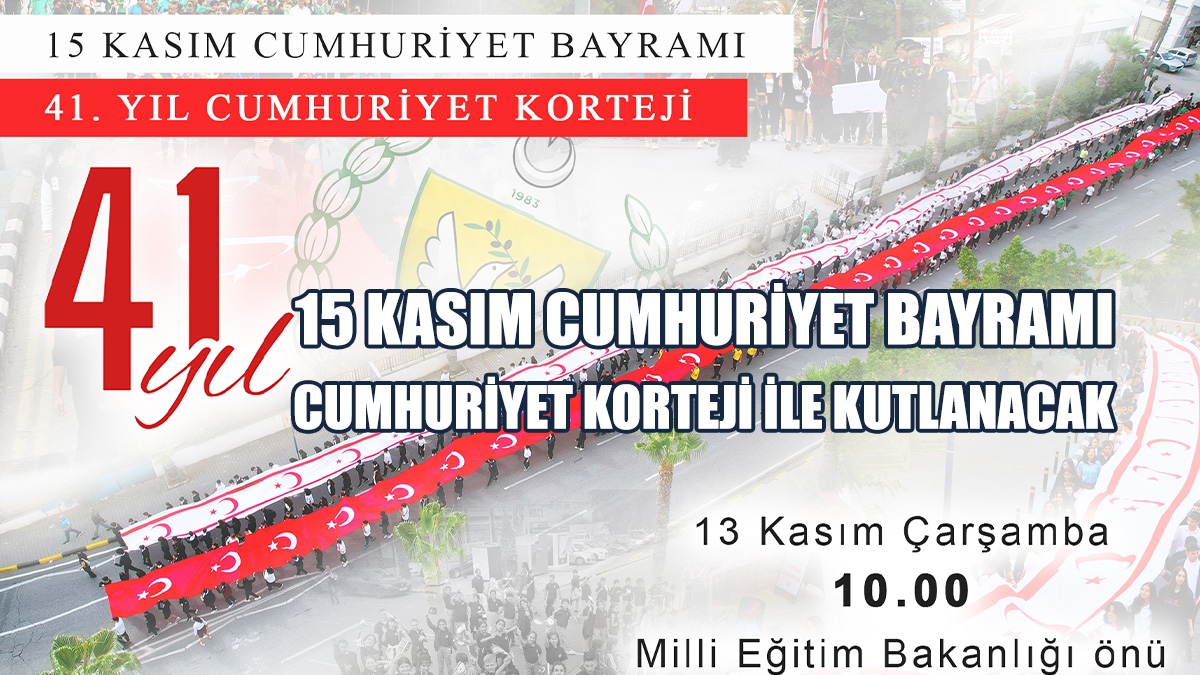 Öğrenciler 100’er Metrelik KKTC Ve Türkiye Cumhuriyeti Bayrakları Taşıyacak