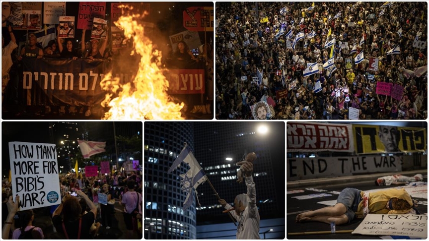İsrailli esirlerin aileleri, esir takası anlaşması için gösteri düzenledi