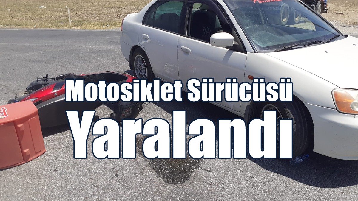 Motosiklet Sürücüsü Yaralandı