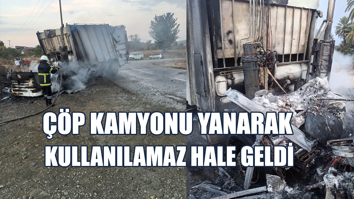 Çöp Kamyonu Seyir Halindeyken Alev Aldı