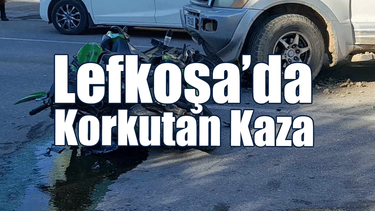 Lefkoşa’da Korkutan Kaza