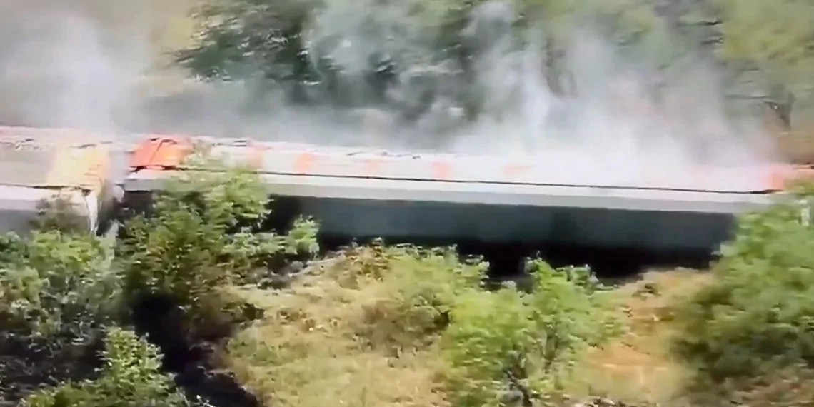 ABD'de tehlikeli madde taşıdığı değerlendirilen tren raydan çıktı