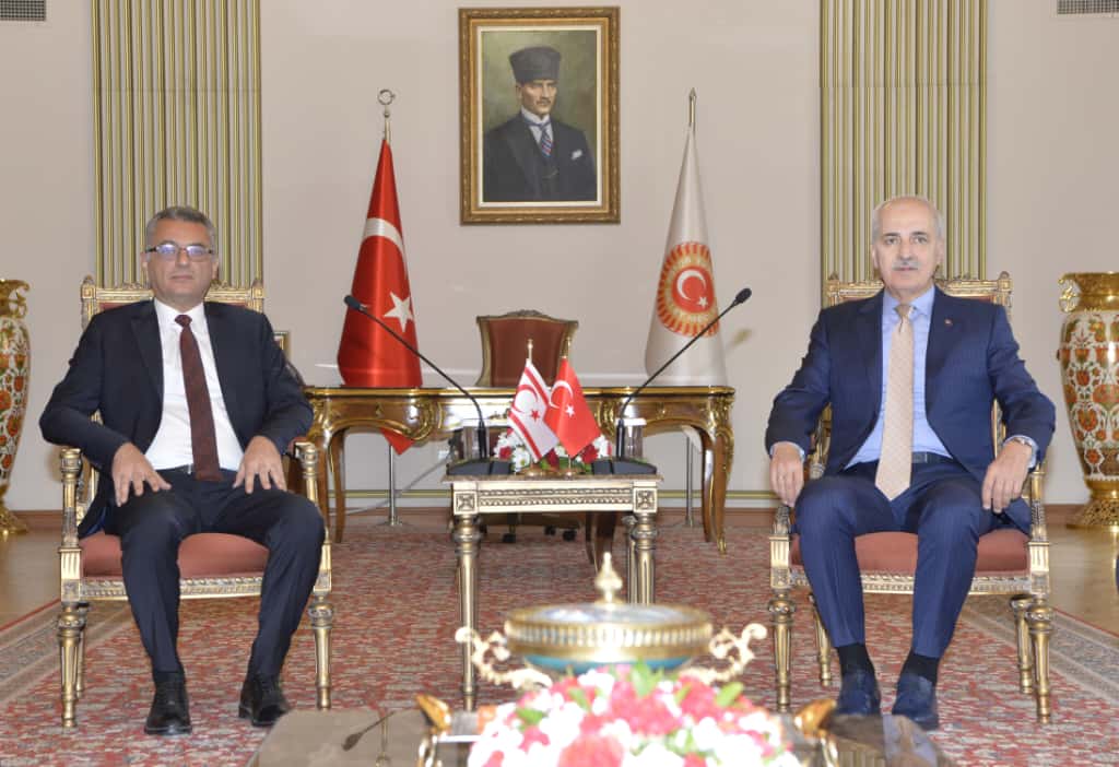 Cumhurbaşkanı Erhürman, TBMM Başkanı Kurtulmuş ile görüştü