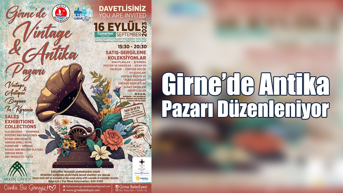 Girne’de Antika Pazarı Düzenleniyor
