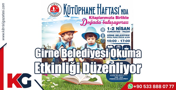 Girne Belediyesi Okuma Etkinliği Düzenliyor