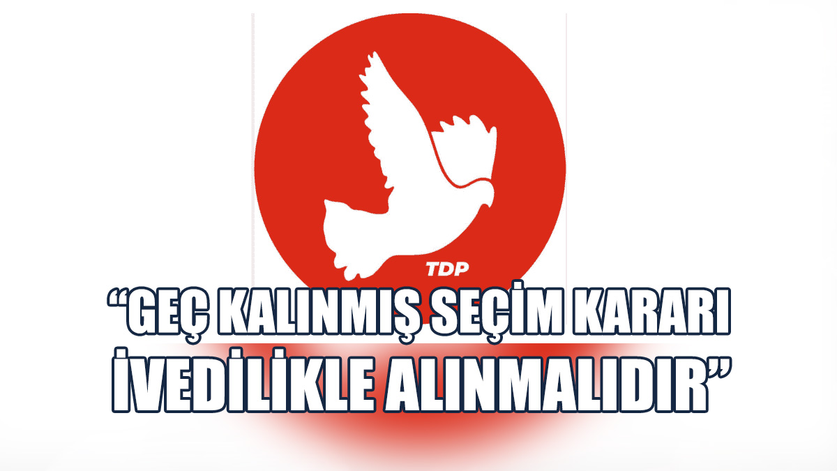 “TDP Sadece Meclis’e Değil Hükümete Taliptir”