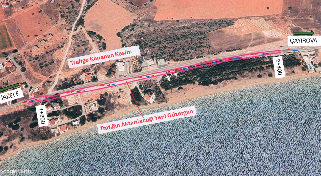 Bahçeler-Boğaz arasında trafik yarından itibaren yeni yoldan sağlanacak