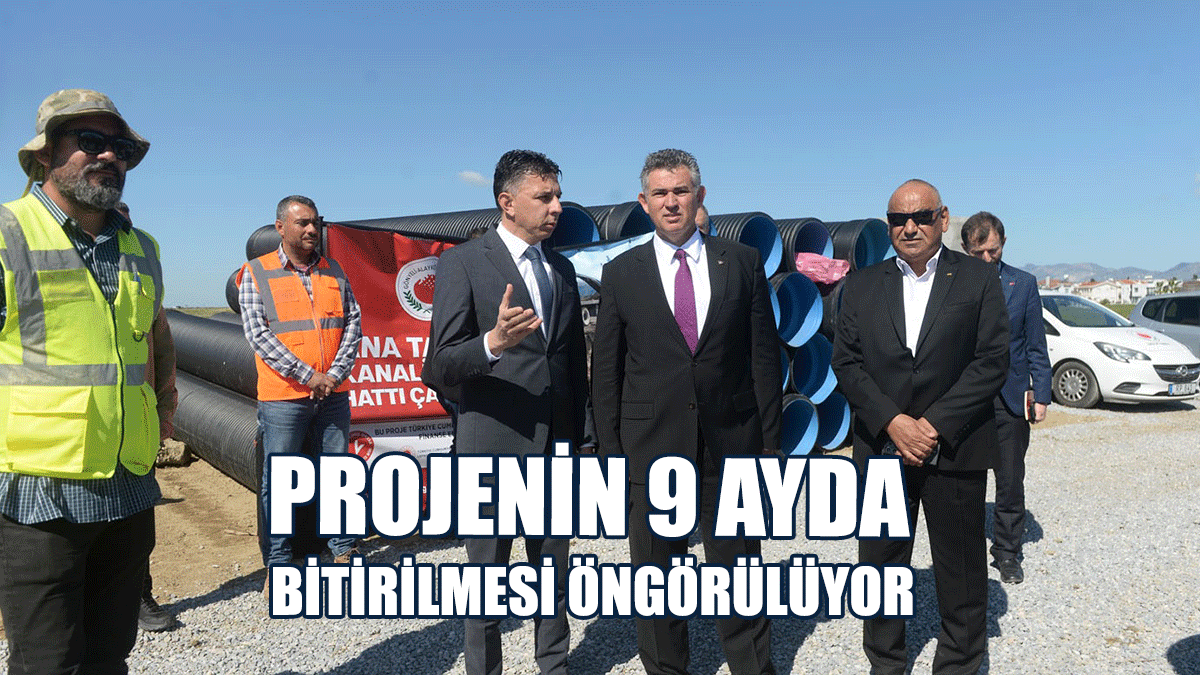 Amcaoğlu ve Feyzioğlu, Gönyeli Ana Taşıyıcı Kanalizasyon Hattı Çalışmalarını Yerinde İnceledi