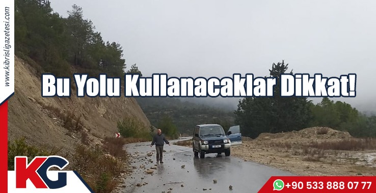 Yola Kaya Parçaları Düştü!