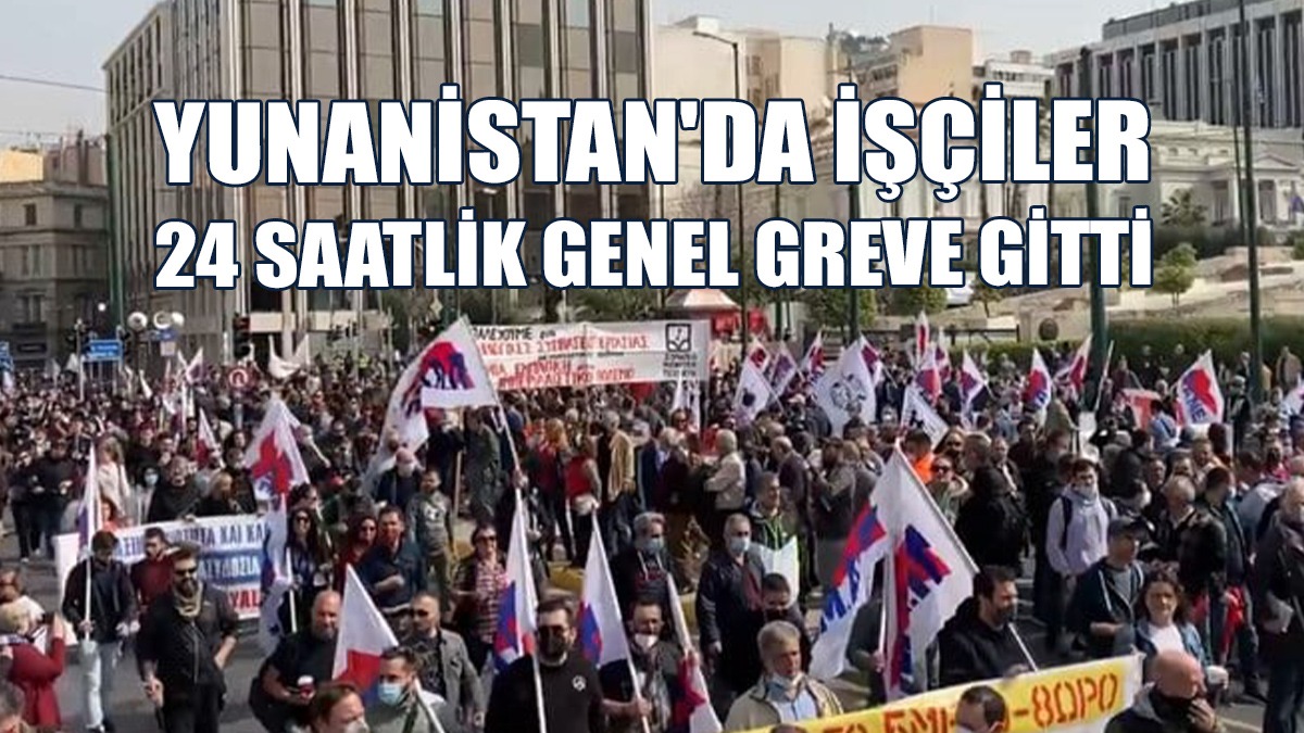 Grev Çerçevesinde İşçiler, Başkent Atina'da Eylem Düzenledi